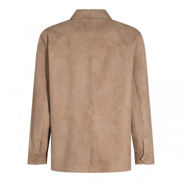 BEIGE LEATHER JACKET 2