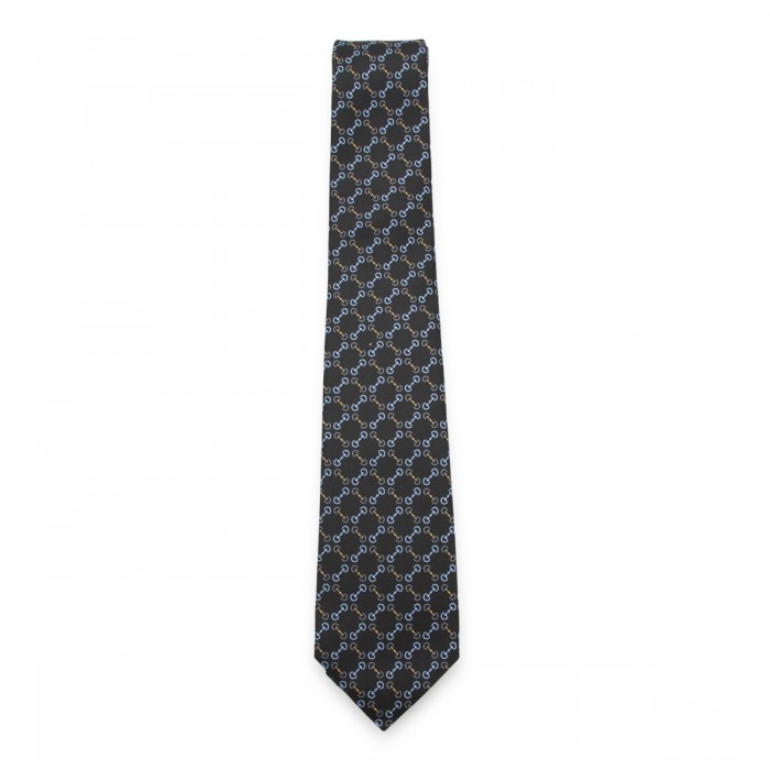 BLACK SILK GG TIE