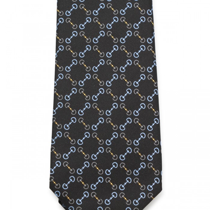 BLACK SILK GG TIE 2