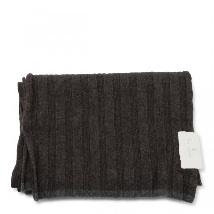 BROWN CASHMERE SCARF