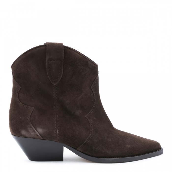 CHOCOLATE SUEDE DEWINA BOOTS