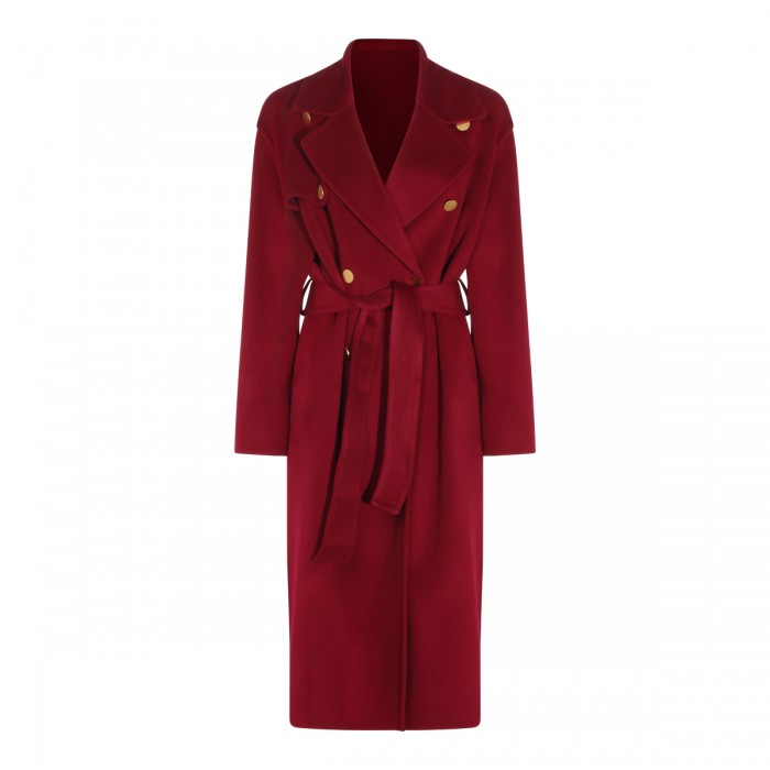 DARK RED WOOL COAT