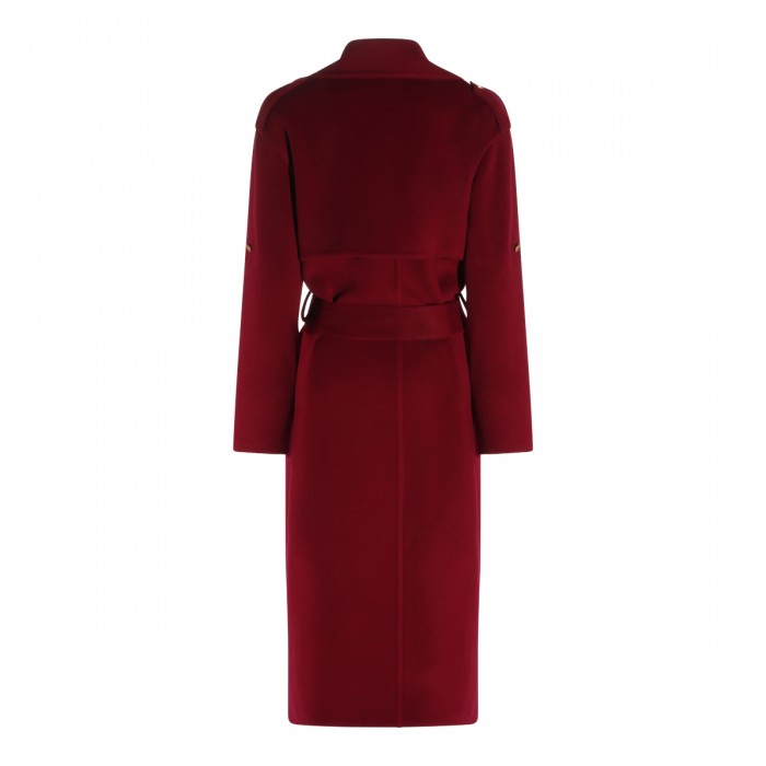 DARK RED WOOL COAT 2