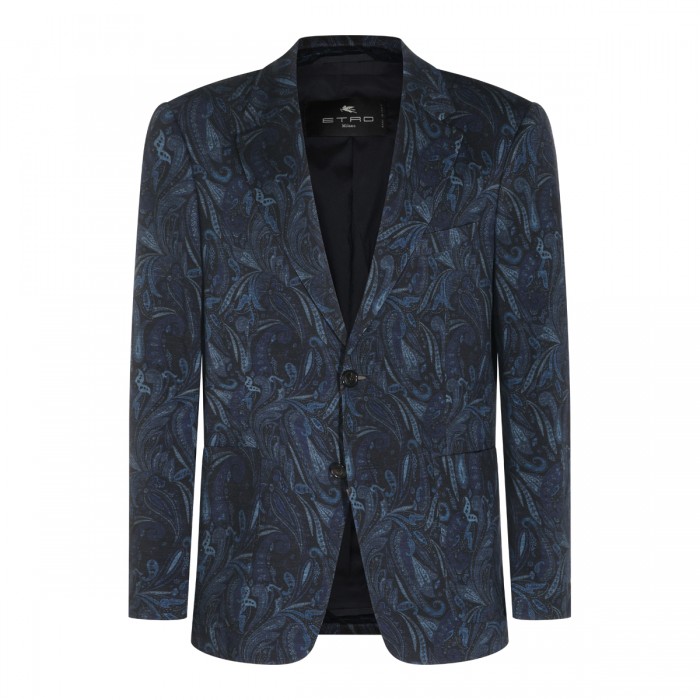 NAVY WOOL BLEND ARNICA BLAZER