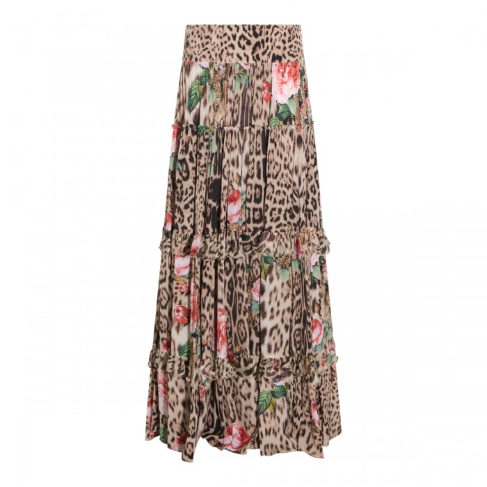 NATURAL VISCOSE LONG SKIRT