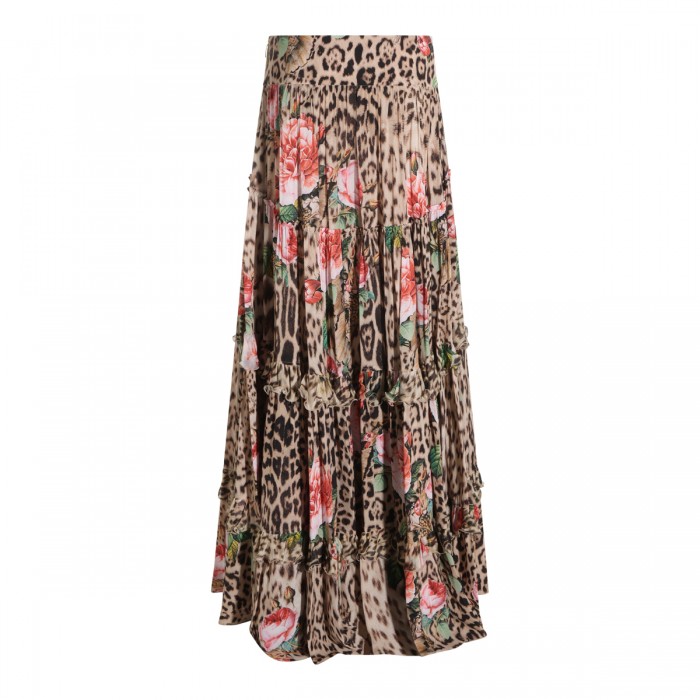 NATURAL VISCOSE LONG SKIRT 2