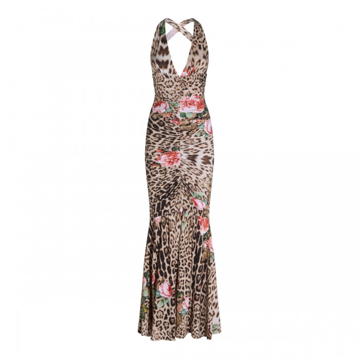 NATURAL PRINT DRESS