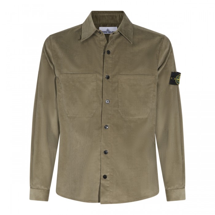 MILITARY GREEN COTTON SHIRT