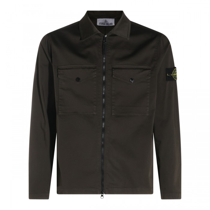DARK GREEN COTTON SHIRT