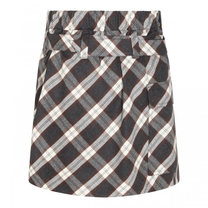 GREY AND BROWN WOOL SKIRT 2