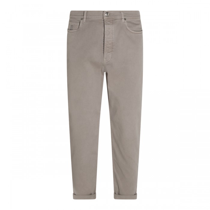 BEIGE COTTON JEANS