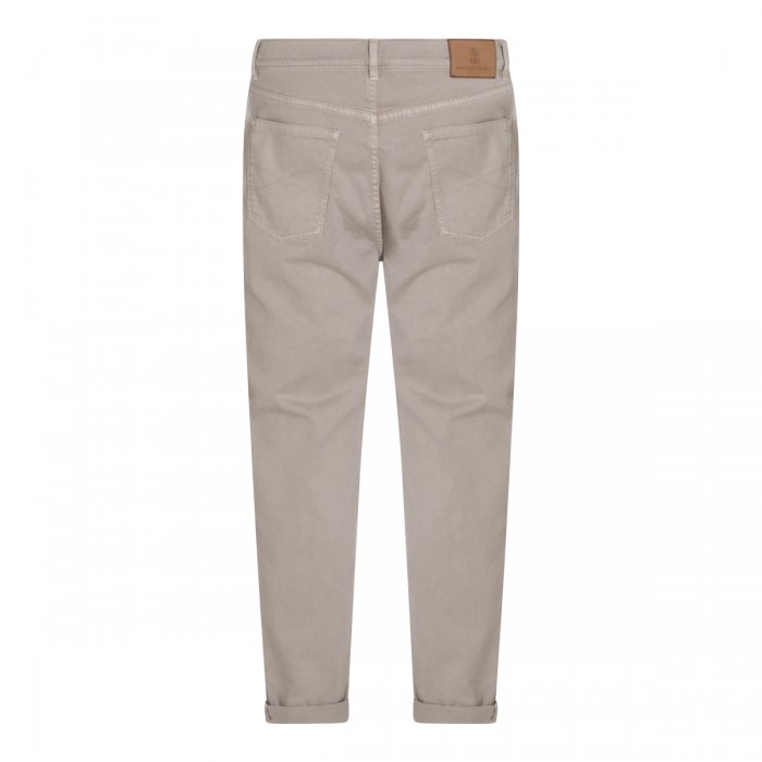 BEIGE COTTON JEANS 2
