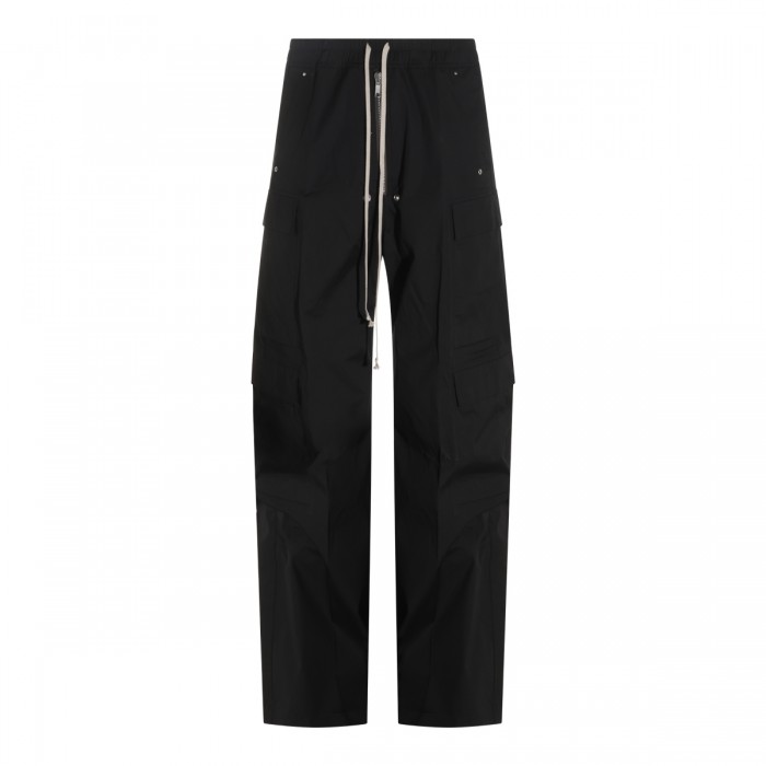 BLACK COTTON CARGOBELA PANTS