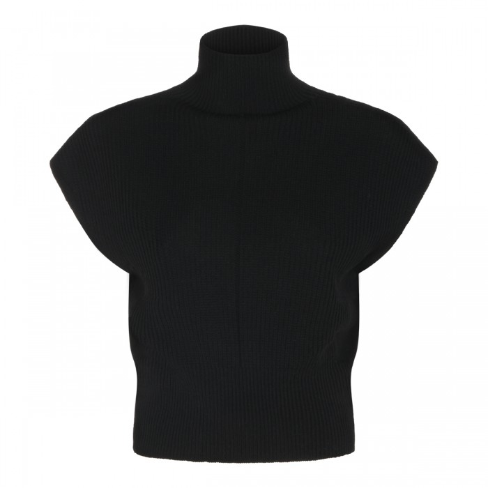 BLACK WOOL KNITWEAR