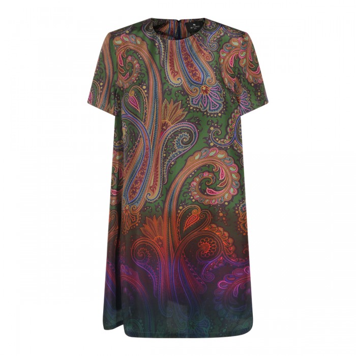 MULTICOLOR SILK DRESS