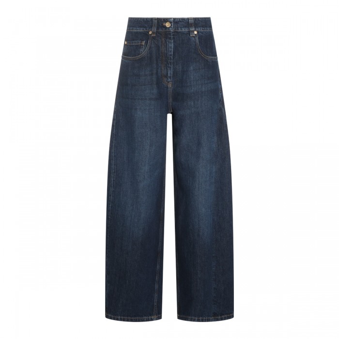 DARK BLUE COTTON DENIM JEANS