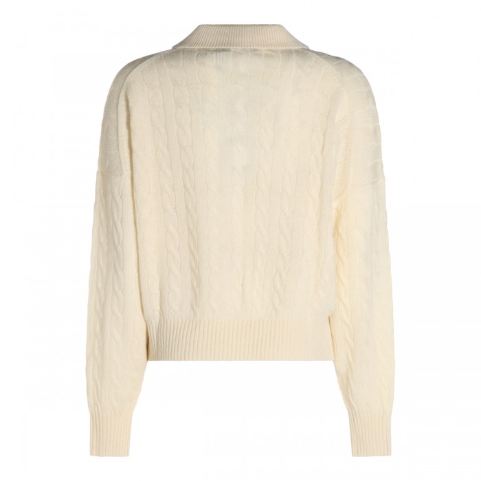 CREAM WOOL POLO SHIRT 2
