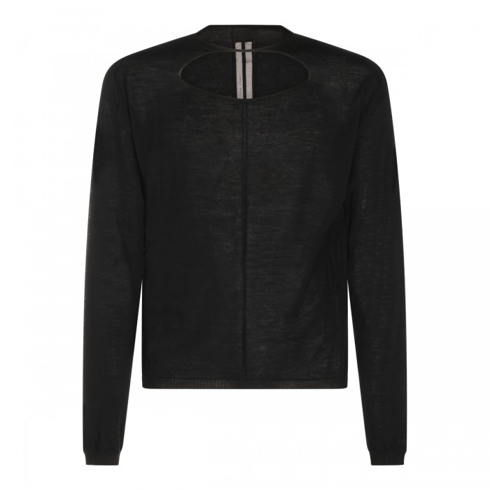 BLACK WOOL KNITWEAR