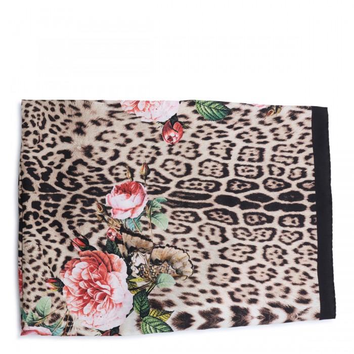 NATURAL SILK ANIMALIER SCARF