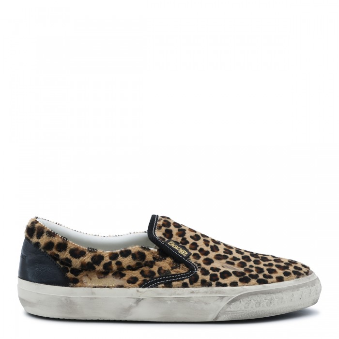 LEOPARD PONYSKIN SLIP ON...