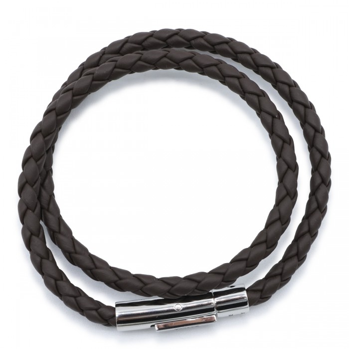 DARK BROWN LEATHER BRACELET 2