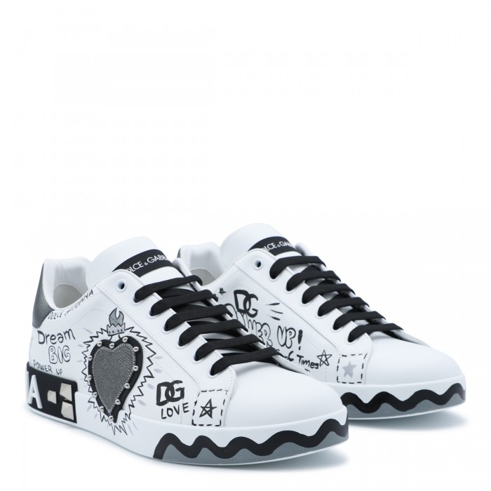 WHITE AND BLACK LEATHER... 2