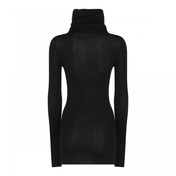 BLACK VIRGIN WOOL SWEATER 2