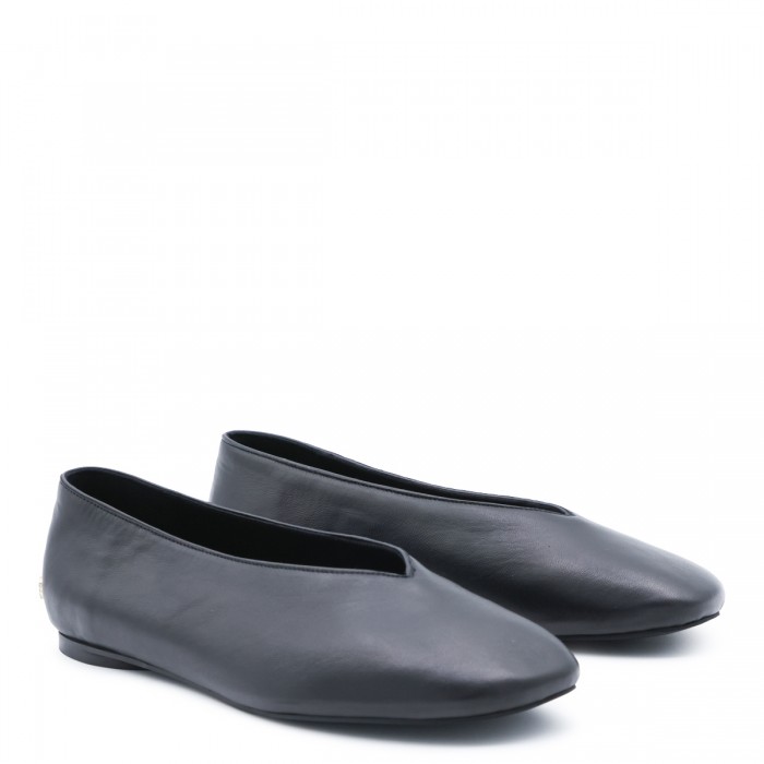 BLACK LEATHER ANA FLATS 2