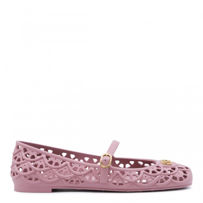 SOFT PINK RUBBER ONDETTE FLATS