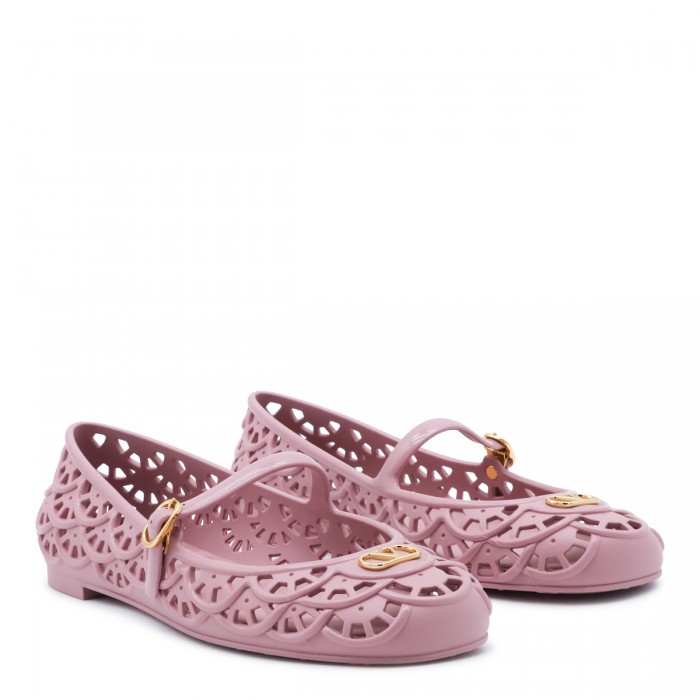 SOFT PINK RUBBER ONDETTE FLATS 2
