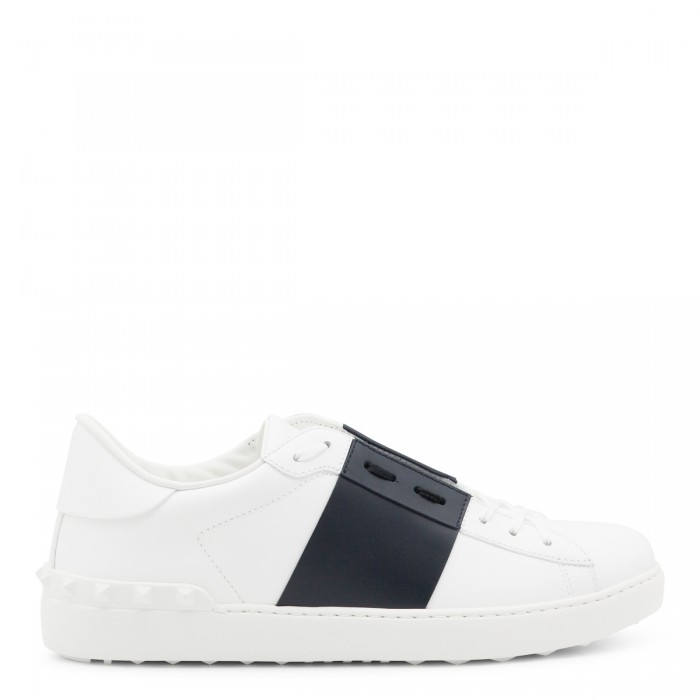 WHITE AND MARINE OPEN SNEAKERS