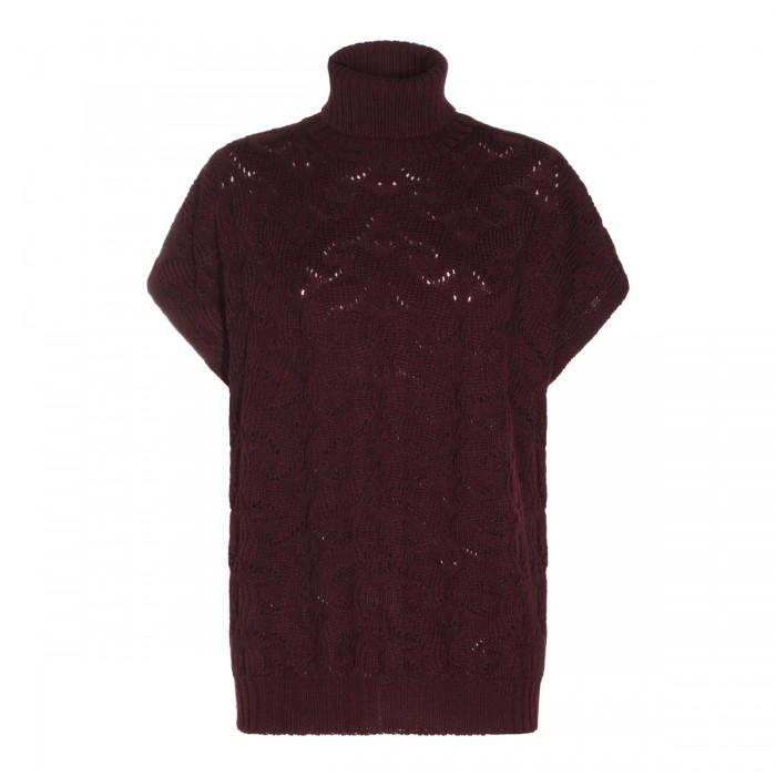 BORDEAUX WOOL BLEND SWEATER