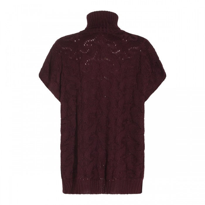 BORDEAUX WOOL BLEND SWEATER 2
