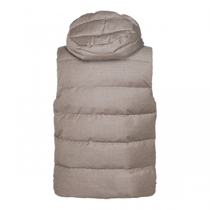 BEIGE FIRE PUFFER VEST DOWN... 2