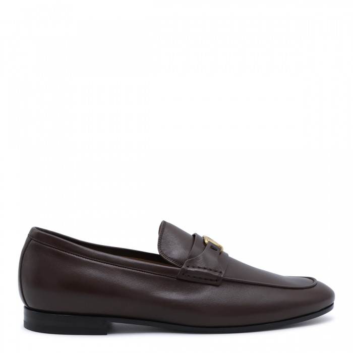 BROWN LEATHER VLOGO...