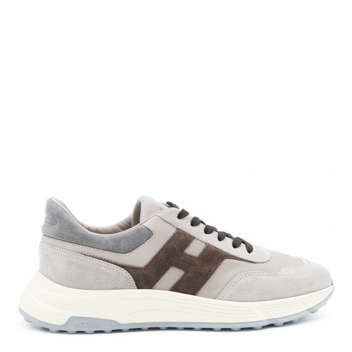 GREY AND SAND SUEDE...