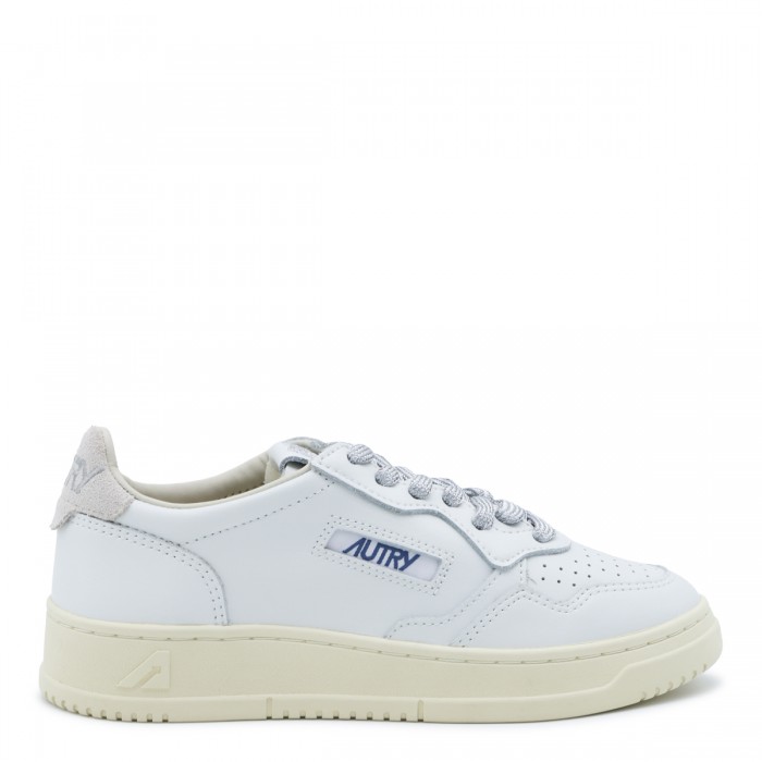 WHITE AND SILVER LEATHER...