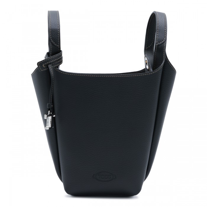 BLACK LEATHER APA MINI SATCHEL