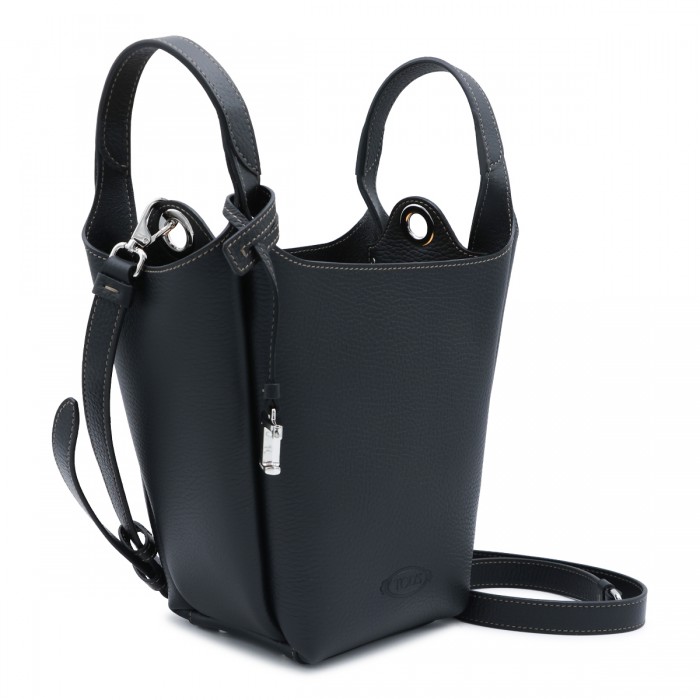 BLACK LEATHER APA MINI SATCHEL 2