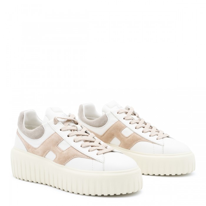 WHITE AND BEIGE LEATHER H... 2