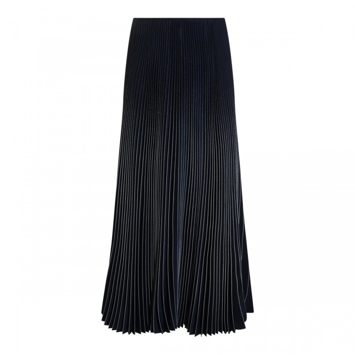 BLACK LONG PLEATED SKIRT