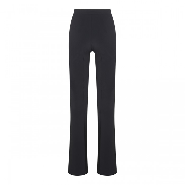 BLACK STRETCH FLARED PANTS 2