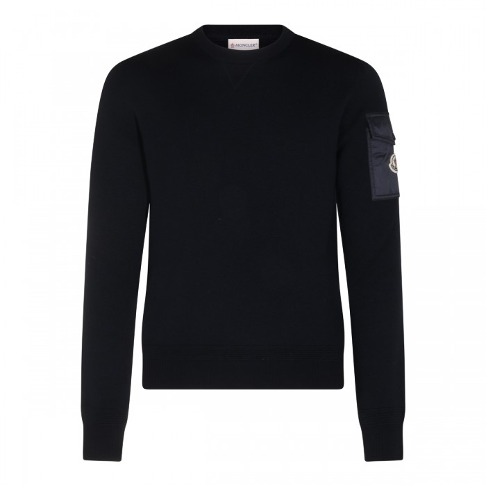 NAVY BLUE VIRGIN WOOL JUMPER