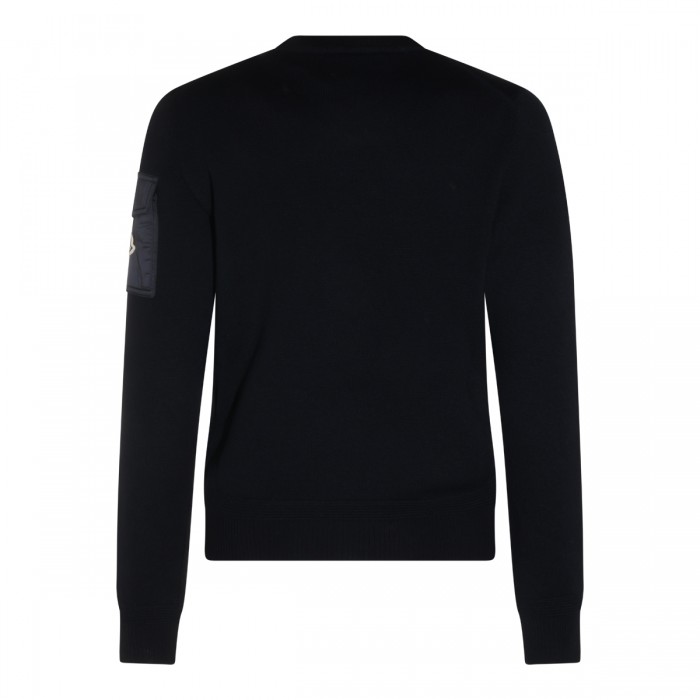 NAVY BLUE VIRGIN WOOL JUMPER 2