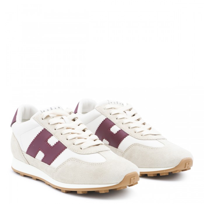 WHITE AND BURGUNDY LEATHER... 2