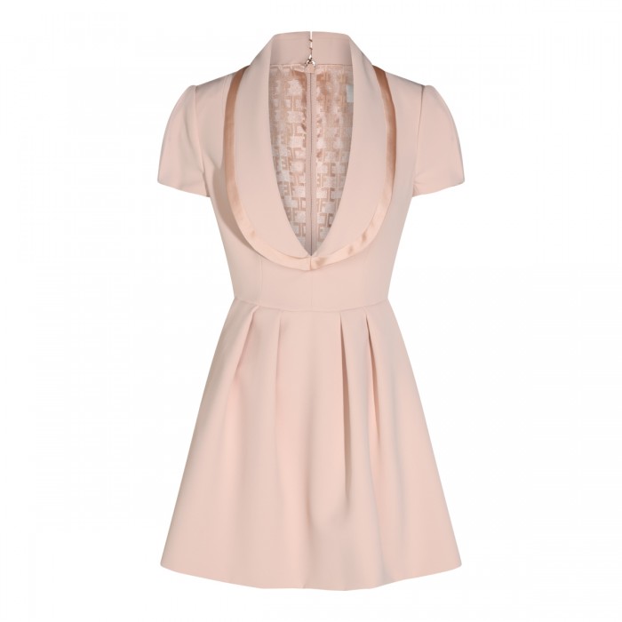 NUDE STRETCH MINI DRESS