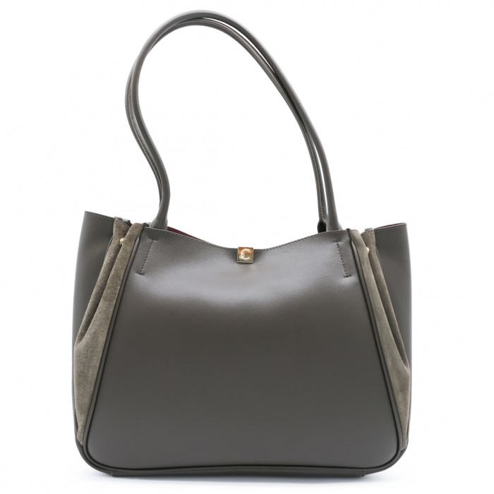 MUD LEATHER PANSY TOTE