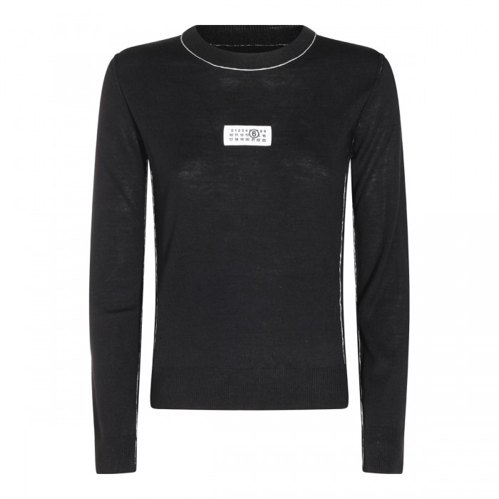 BLACK VIRGIN WOOL SWEATER