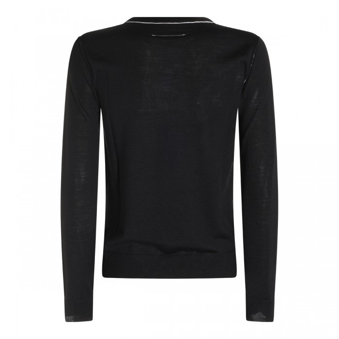BLACK VIRGIN WOOL SWEATER 2