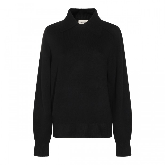 BLACK WOOL AND CASHMERE...